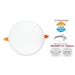 Downlight panel LED Redondo SIN MARCO 170mm 18W CCT corte ajustable 75 a 150mm